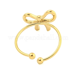 Ion Plating(IP) 304 Stainless Steel Open Cuff Rings for Women&nbsp;RJEW-S409-01G-02