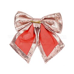 Christmas Plastic Sequin Big Bowknot Pendant Decorations&nbsp;AJEW-S088-04E