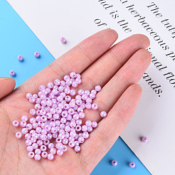 不透明なアクリルビーズ  ABカラー  ラウンド  プラム  4x3.5mm  穴：1.6mm  約6300個/210g&nbsp;LS-MACR-S371-11-I02