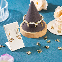 16Pcs 8 Style Brass Micro Pave Cubic Zirconia Charms&nbsp;KK-TA0002-16