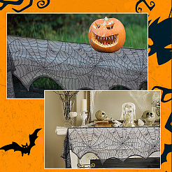Halloween Theme Polyester Lace Embroidery Table Mats&nbsp;AJEW-WH0166-64
