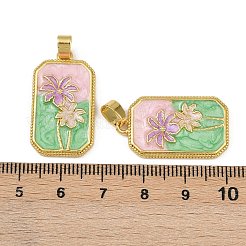 Brass Enamel Pendants&nbsp;KK-L190-012G-02