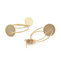 Brass Ear Studs&nbsp;EJEW-P268-05G