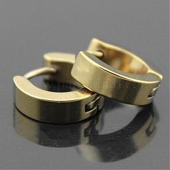 Brass Huggie Hoop Earrings&nbsp;EJEW-EE0002-252C