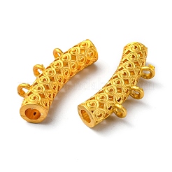 中空合金湾曲チューブベイル  ループベイル  ペンダントベイル  マットゴールドカラー  9.5x23.5x5mm  穴：1.4mm  内径：3mm&nbsp;FIND-YW0002-19
