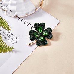 Cubic Zirconia Clover Brooch Pin&nbsp;JBR105A