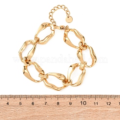 304 Stainless Steel Nuggets Link Chain Bracelets for Women&nbsp;BJEW-P348-01B-G