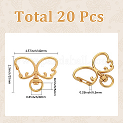20Pcs Alloy Swivel Clasps&nbsp;FIND-SC0017-28G