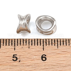 304ステンレススチールビーズ  ディアボロの形  ステンレス鋼色  7.2x6.5x5mm  穴：3.5mm&nbsp;SA-CBA02E8-17P