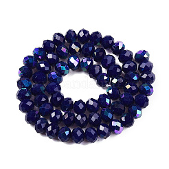 Electroplate Opaque Solid Color Glass Beads Strands&nbsp;LS-EGLA-A044-P8mm-L07