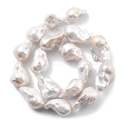 Natural Nucleated Pearl Beads Strands&nbsp;PEAR-B004-15L-03A