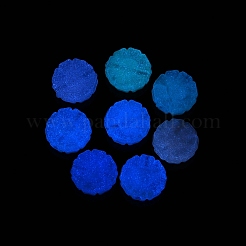 光沢のあるツートンカラーの透明アクリルビーズ  花  暗闇で光る  グリッターパウダー付き  ミックスカラー  16x7mm  穴：2mm  約490個/500g&nbsp;OACR-Q199-46