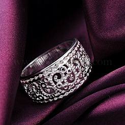 Vintage Elegant Fashion Style Brass Hollow Out Metal Rings&nbsp;RJEW-EE0002-006P-D