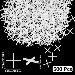 500Pcs Plastic Cross Tile Spacers for Tiling Positioning Clip Leveling System Construction&nbsp;DIY-CN0003-94A