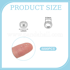 5000Pcs Rondelle Brass Crimp Beads&nbsp;KK-UN0005-77