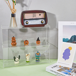 2-Tier Transparent Plastic Action Figures Display Cases&nbsp;ODIS-WH0329-61