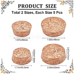 10Pcs 2 Style Cork Bottle Stoppers&nbsp;AJEW-GF0007-64
