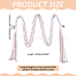 Cotton Cord Composite Board Wrist Corsages for Wedding&nbsp;HJEW-ME00157