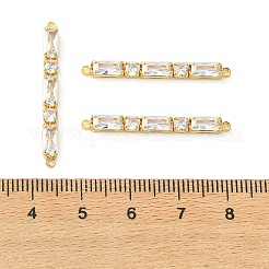SHEGRACE Brass Pave Clear Cubic Zirconia Connector Charms&nbsp;XGRQ3P965-641G