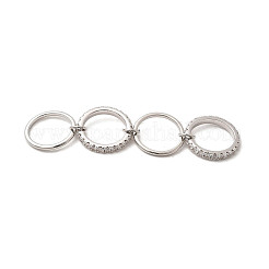 Brass Micro Pave Cubic Zirconia Finger Rings&nbsp;RJEW-P166-12P-01