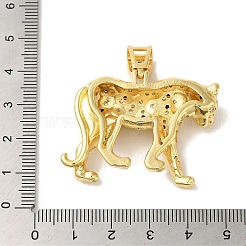 Rack Plating Brass Micro Pave Black Cubic Zirconia Pendants&nbsp;KK-P267-01A-G