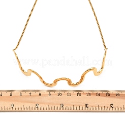 304 Stainless Steel Wavy Line Choker Slider Necklaces&nbsp;NJEW-Z106-01G