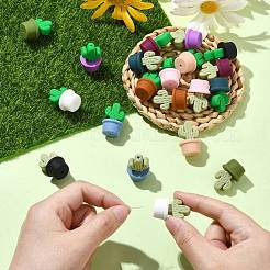 21Pcs 21 Colors Silicone Focal Beads&nbsp;SIL-CJ0002-03