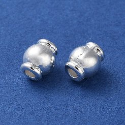 合金のスペーサービーズ  長持ちメッキ  提灯の形  銀  6x5mm  穴：1.6mm&nbsp;PALLOY-F309-33S