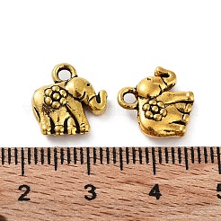 チベット風合金チャーム  カドミウムフリー＆鉛フリー  象  アンティーク黄金  12x12x4mm  穴：1.6mm  約773個/890g&nbsp;LS-FIND-Q094-01AG