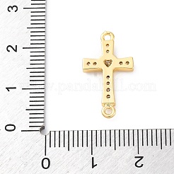 Brass Micro Pave Cubic Zirconia Connector Charms&nbsp;KK-S510-16G
