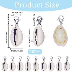 30Pcs Natural Cowrie Shell Pendant Decorations&nbsp;HJEW-SC0001-42