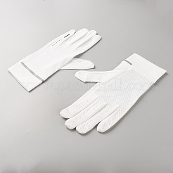 アウトドア用ポリエステル手袋  日焼け防止手袋  ホワイト  240x150x6mm&nbsp;AJEW-WH20020-191D