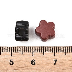 焼付塗装アクリルビーズ  ミックスカラー  花  9.5x10x6.5mm  穴：3.5mm  約20個/セット&nbsp;FIND-B065-04A