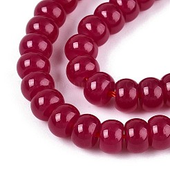 Lab Grown Red Corundum Beads Strands&nbsp;G-N351-03A-01