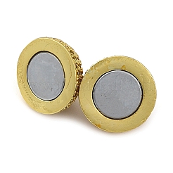 Brass Micro Pave Clear Cubic Zirconia Magnetic Clasps&nbsp;KK-A230-02A-G