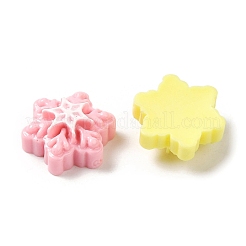 オペーク樹脂カボション  漫画の虹色のカボション  スノーフレーク  12~12.5x11x5~5.5mm&nbsp;RESI-B017-01B