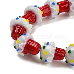 Handmade Bumpy Lampwork Beads Strands&nbsp;LAMP-C013-01