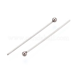 304ステンレススチールヘッドピン  ステンレス鋼色  25mm  ヘッド：2mm  100個/セット&nbsp;STAS-T065-25mm-20P