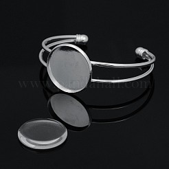 Brass Cuff Bangle Making and Dome/Half Round Transparent Glass Cabochons&nbsp;DIY-X0218