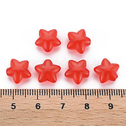透明なアクリルビーズ  模造ゼリー  スター  クリムゾン  10x10.5x6mm  穴：1.6mm  約1690個/500g&nbsp;LS-MACR-S373-26E-04