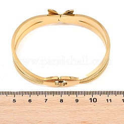 304 Stainless Steel Hinged Bangles for Women&nbsp;BJEW-E113-02G