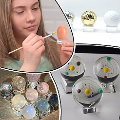 5Pcs 5 Styles Glass Crystal Ball Holder&nbsp;AJEW-PH0006-59