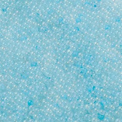 蓄光透明ガラスシードラウンドビーズ  穴なし/ドリルなし  グレードA  ディープスカイブルー  2~2.5mm  約10000個/袋&nbsp;GLAA-F124-D07-A