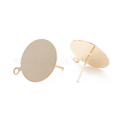 Rack Plating Brass Stud Earring Findings&nbsp;KK-F829-03B-G