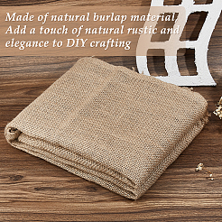 Rectangle Jute Fabric&nbsp;DIY-WH0308-647