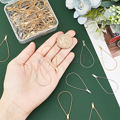 100Pcs 2 Color 304 Stainless Steel Wire Pendants&nbsp;STAS-BBC0001-05