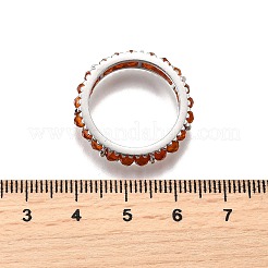 オリジナルデザインのスターリングシルバーの指輪925個  ナチュラルカーネリアンと  プラチナメッキ  5.5mm  内径：18mm&nbsp;RJEW-D321-01F-P