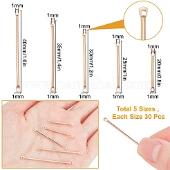150Pcs 5 Style Eco-Friendly Brass Bar Links&nbsp;KK-SC0002-74KCG
