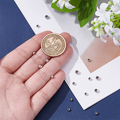 20 個 2 スタイル 925 スターリングシルバービーズ  内部のゴムと  ラウンド  ロジウムメッキ  プラチナ  3~4x0.5~0.7mm&nbsp;STER-GA0001-14