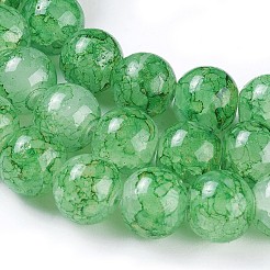 Spray Painted Glass Beads Strands&nbsp;GLAA-A038-D-45